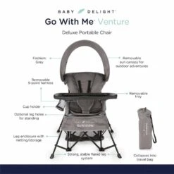 Go With Me Venture Deluxe Portable Chair 14 Go With Me Venture Deluxe Portable Chair -Baby Product Specialty Store go with me venture deluxe portable chairgwmbd06100anb babyanb baby 668082