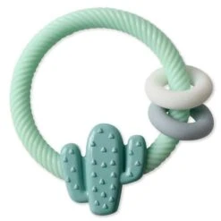 Itzy Ritzy Silicone Teether With Rattle -Baby Product Specialty Store itzy ritzy silicone teether with rattle cactusirsr8320banb babyanb baby 167922
