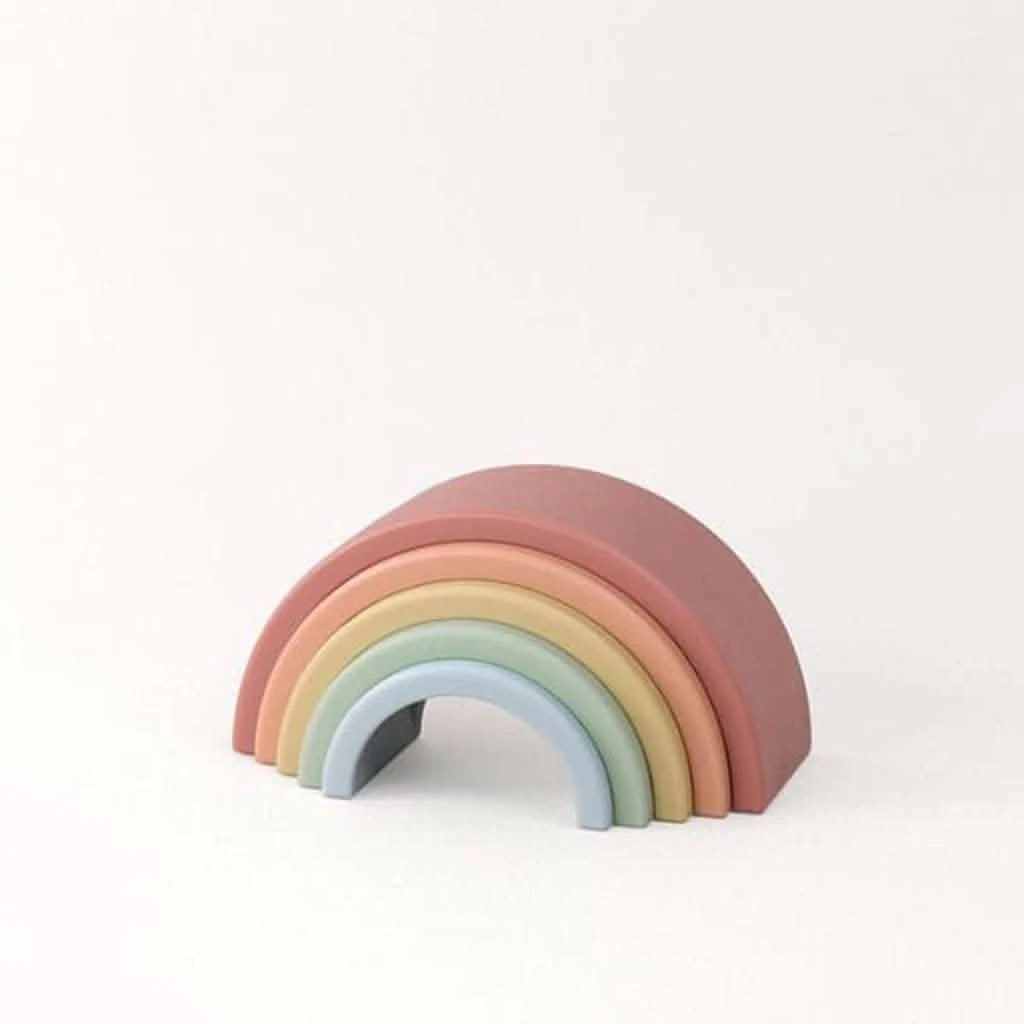 Itzy Ritzy Stacking Toy, Rainbow 5 Itzy Ritzy Stacking Toy, Rainbow - Image 3