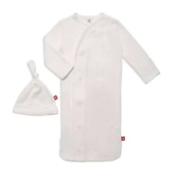 Magnetic Me Love Lines Pointelle Magnetic Gown And Hat Set, Newborn-3 Months -Baby Product Specialty Store magnetic me love lines pointelle magnetic gown and hat set newborn 3 monthsmmms14pg02ml nb3manb babyanb baby 265958