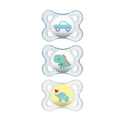 MAM Clear Collection Pacifier Value Pack Set Of 3 Pacifiers 0-6 Months