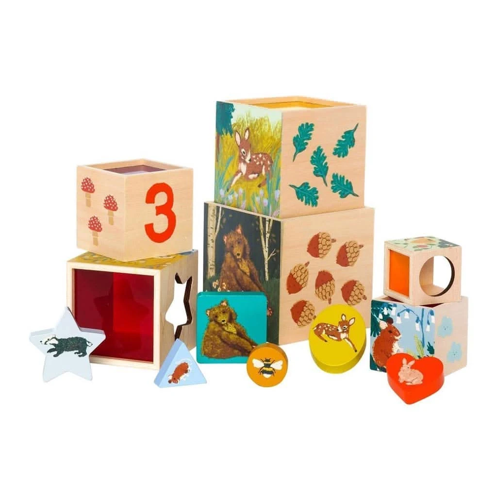Manhattan Toy Enchanted Forest Wooden Stacking Blocks 5 Manhattan Toy Enchanted Forest Wooden Stacking Blocks - Image 3