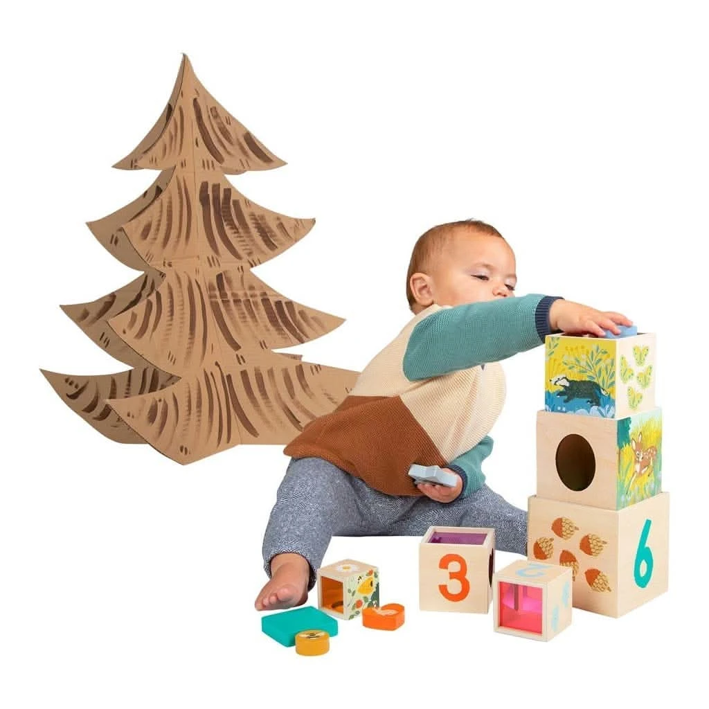 Manhattan Toy Enchanted Forest Wooden Stacking Blocks 4 Manhattan Toy Enchanted Forest Wooden Stacking Blocks - Image 2