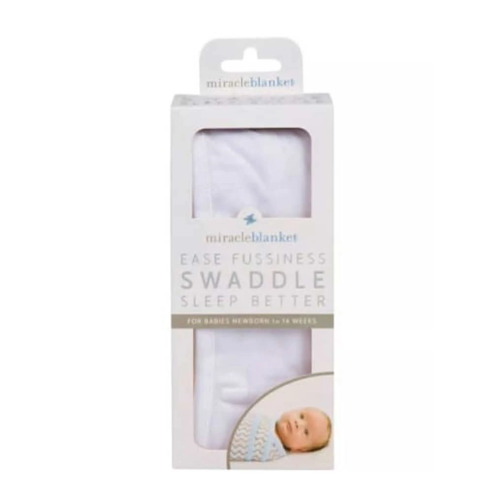 Miracle Blanket Baby Wrap Solid Swaddle - White 4 Miracle Blanket Baby Wrap Solid Swaddle - White - Image 2