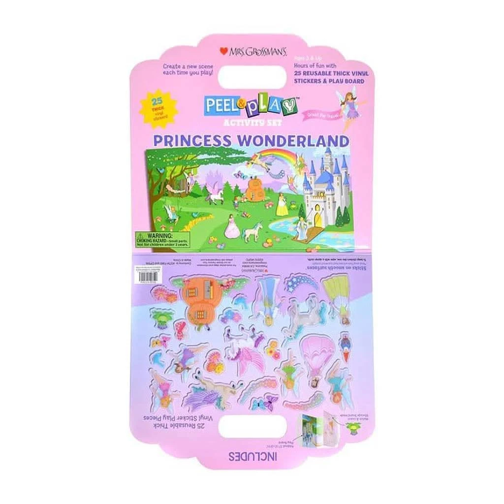 Mrs. Grossman's Princess Wonderland Peel & Play Kids Activity Set Reusable Vinyl 5 Mrs. Grossman's Princess Wonderland Peel & Play Kids Activity Set Reusable Vinyl - Image 3