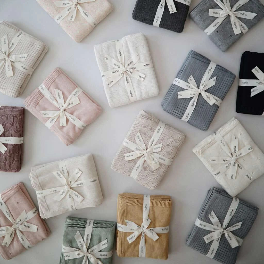 Mushie Knitted Confetti Baby Blanket, Ivory 6 Mushie Knitted Confetti Baby Blanket, Ivory - Image 4