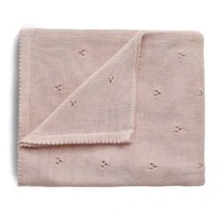 Baby Product Specialty Store 36 Mushie Knitted Pointelle Baby Blanket