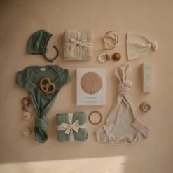 Mushie Ribbed Baby Bonnet -Baby Product Specialty Store mushie ribbed baby bonnetmusmrbo1002anb babyanb baby 671762