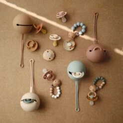 Mushie Silicone Pacifier Holder Case -Baby Product Specialty Store mushie silicone pacifier holder case cambridge bluemusspc2006 anbanb babyanb baby 397199