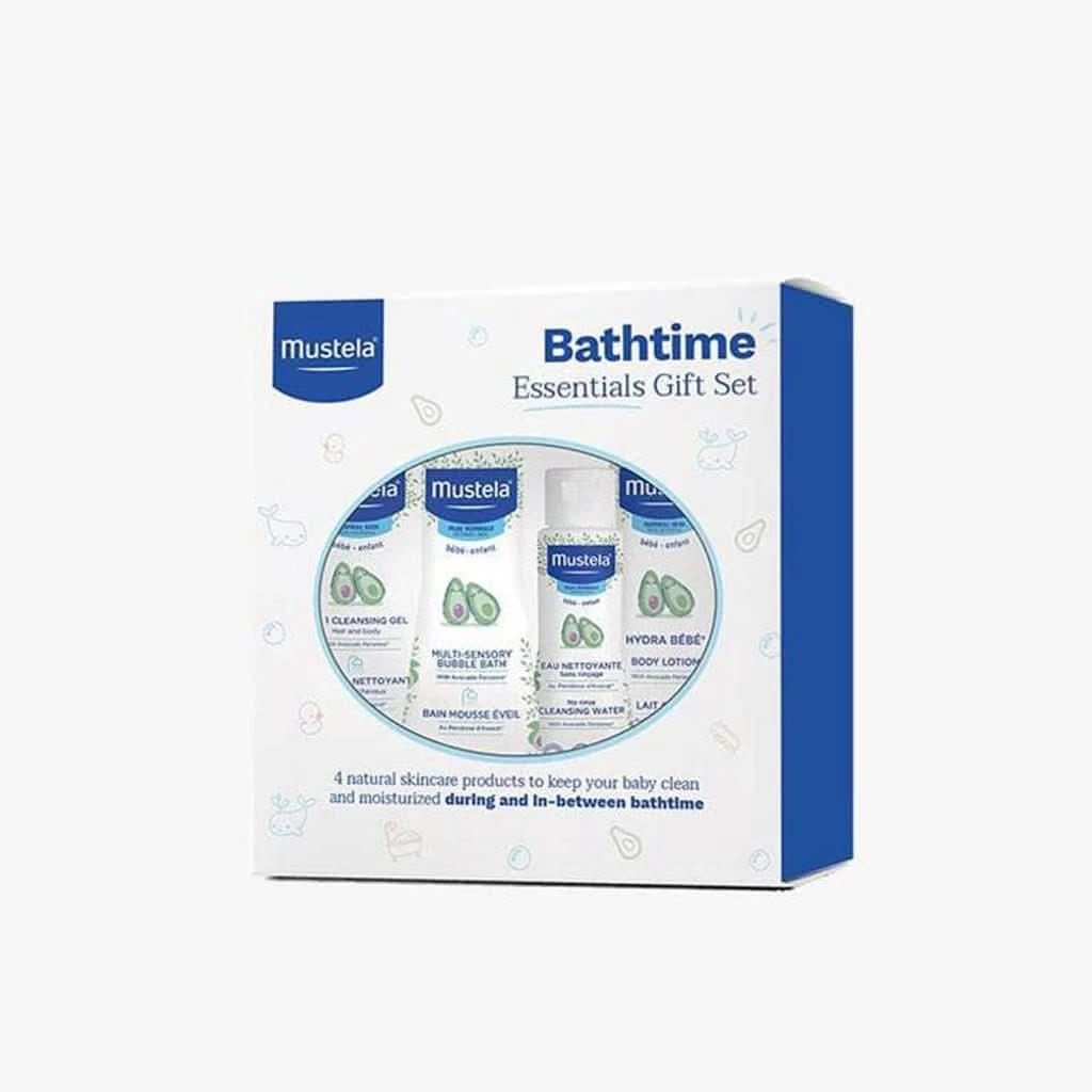 Mustela Baby Bathtime Essentials Gift Set, Natural Baby Skin Care, 4 Items 3 Mustela Baby Bathtime Essentials Gift Set, Natural Baby Skin Care, 4 Items