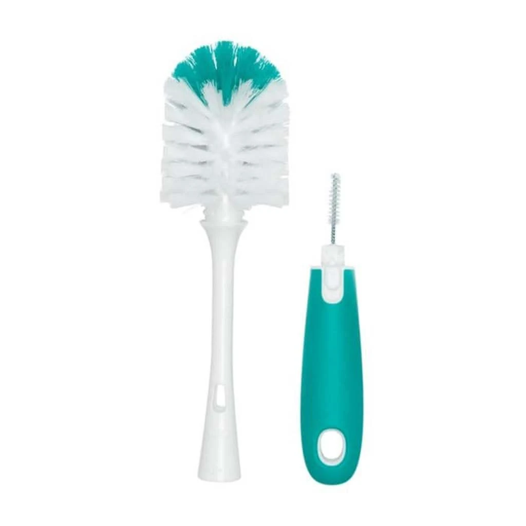 OXO Tot Bottle Brush With Bristled Cleaner, Teal 4 OXO Tot Bottle Brush With Bristled Cleaner, Teal - Image 2