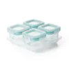OXO Tot Glass Baby Blocks, 4 Oz, Teal 1 OXO Tot Glass Baby Blocks, 4 Oz, Teal -Baby Product Specialty Store oxo tot glass baby blocks 4 oz tealoxo61130400anb babyanb baby 485763