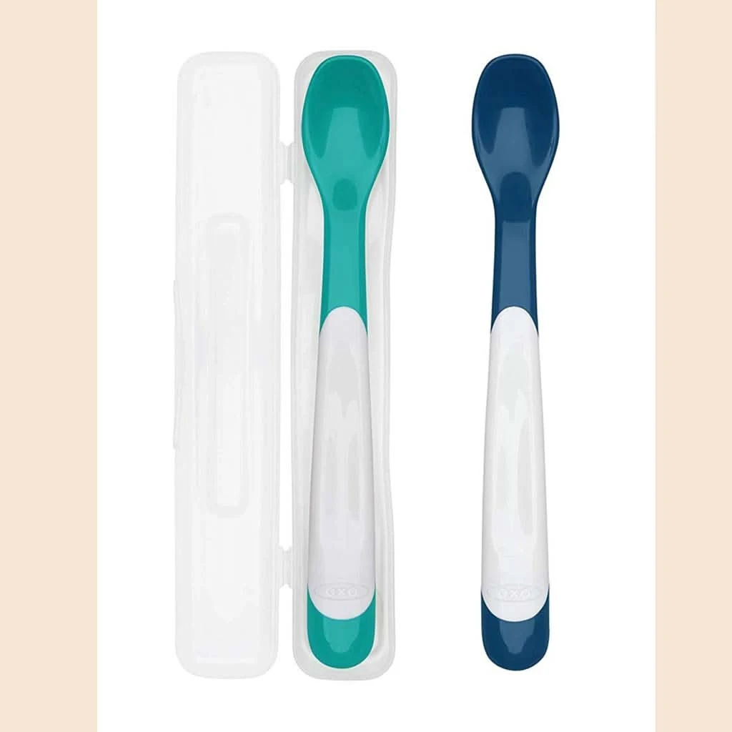 OXO TOT On-The-Go Infant Feeding Spoon With Case 3 OXO TOT On-The-Go Infant Feeding Spoon With Case