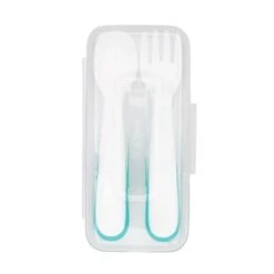OXO TOT On-the-Go Plastic Fork And Spoon Set With Travel Case 14 OXO TOT On-the-Go Plastic Fork And Spoon Set With Travel Case -Baby Product Specialty Store oxo tot on the go plastic fork and spoon set with travel caseoxo61139200anb babyanb baby 426697