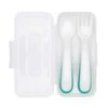 OXO TOT On-the-Go Plastic Fork And Spoon Set With Travel Case