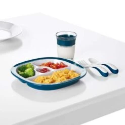 OXO TOT Plastic Fork And Spoon Training Set -Baby Product Specialty Store oxo tot plastic fork and spoon training setoxo61128000anb babyanb baby 182929