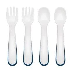 OXO TOT Plastic Fork And Spoon Training Set -Baby Product Specialty Store oxo tot plastic fork and spoon training setoxo61128000anb babyanb baby 766905