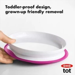 OXO Tot Stick & Stay Plate, Pink 9 OXO Tot Stick & Stay Plate, Pink -Baby Product Specialty Store oxo tot stick stay plate pinkoxo61120800anb babyanb baby 496438