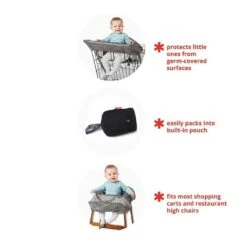 Skip Hop Shopping Cart And Highchair Cover, Grey Feather 11 Skip Hop Shopping Cart And Highchair Cover, Grey Feather -Baby Product Specialty Store skip hop shopping cart and highchair cover grey feathersh400203anb babyanb baby 483173