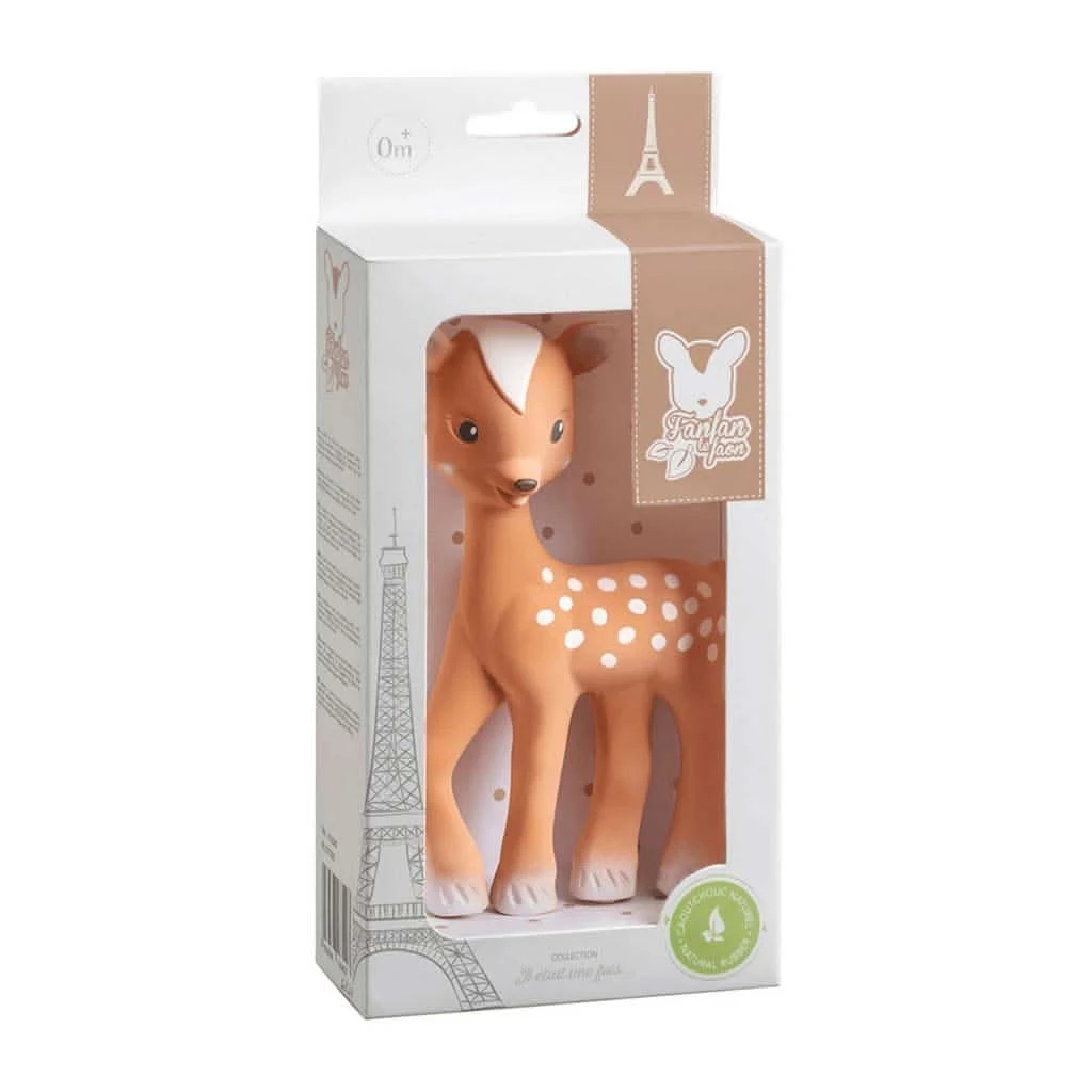 Sophie La Girafe Fanfan The Fawn Rubber Teether Toy Teether, Brown 4 Sophie La Girafe Fanfan The Fawn Rubber Teether Toy Teether, Brown - Image 2