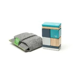 Tegu Original Pocket Pouch Magnetic Wooden Block Set, 8-Piece