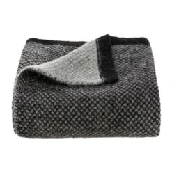 Tuwi Inti Knitted Baby Blanket, Black / Grey