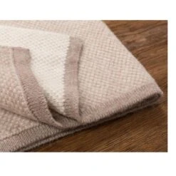 Tuwi Inti Knitted Baby Blanket, Taupe / Cream -Baby Product Specialty Store tuwi inti knitted baby blanket taupe creamtuwbbki01tau anbanb babyanb baby 109827