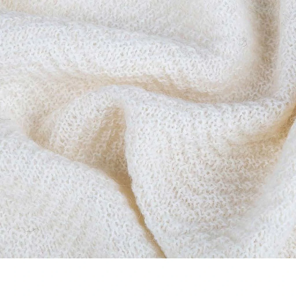 Tuwi Wave Knitted Baby Blanket, Cream 5 Tuwi Wave Knitted Baby Blanket, Cream - Image 3