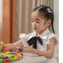 Viga Toys Wooden Lacing Beads, 90-Pieces And 5-Cords -Baby Product Specialty Store viga toys wooden lacing beads 90 pieces and 5 cordstot58304anb babyanb baby 412724