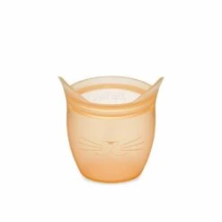 Zip Top Reusable Baby + Kid Snack Containers 100% Silicone, Orange Cat -Baby Product Specialty Store zip top reusable baby kid snack containers 100 silicone orange catztzbscc06 anbanb babyanb baby 910754